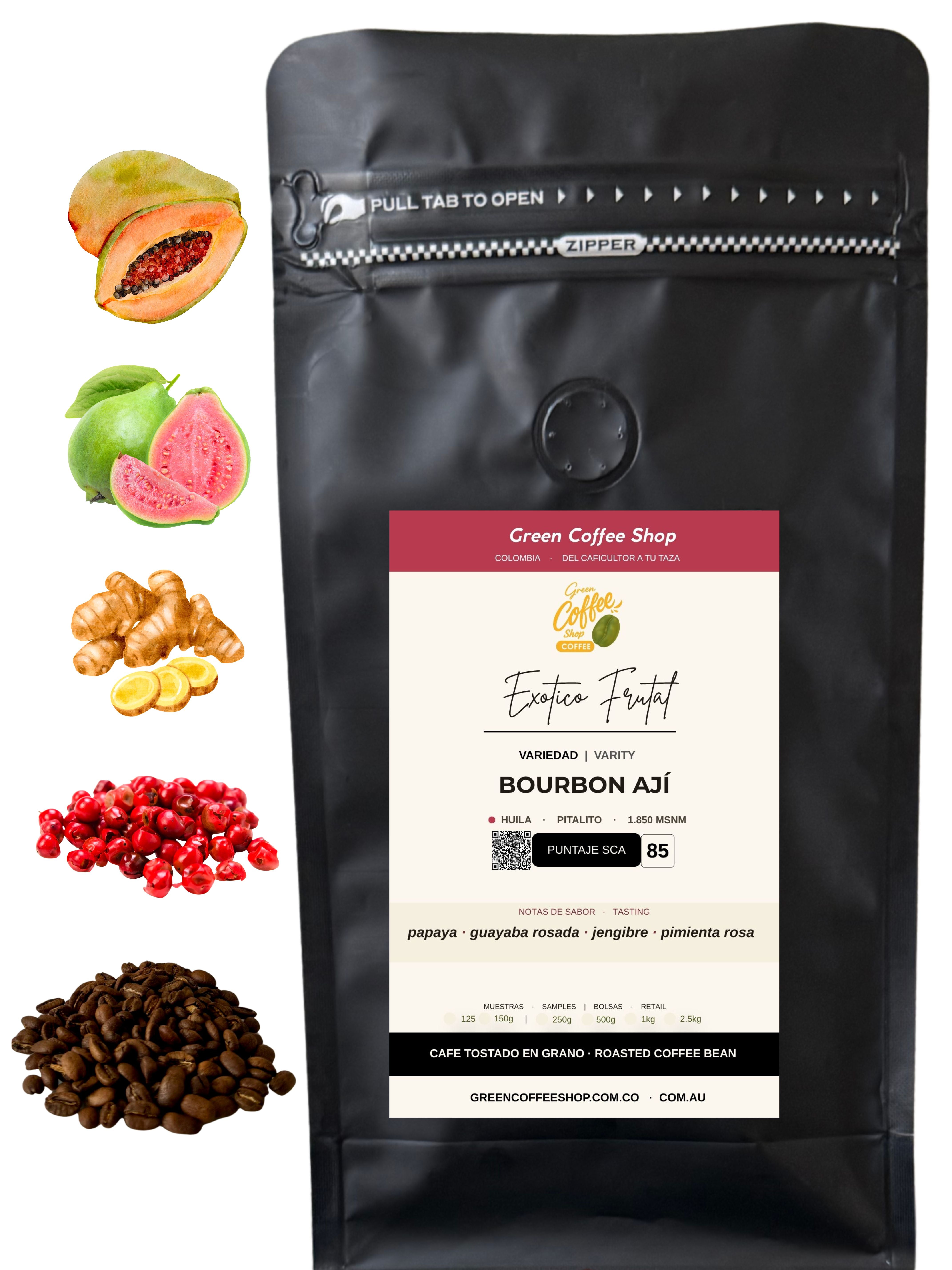 Café Bourbon Ají - Tostado de Especialidad - Huila, Colombia