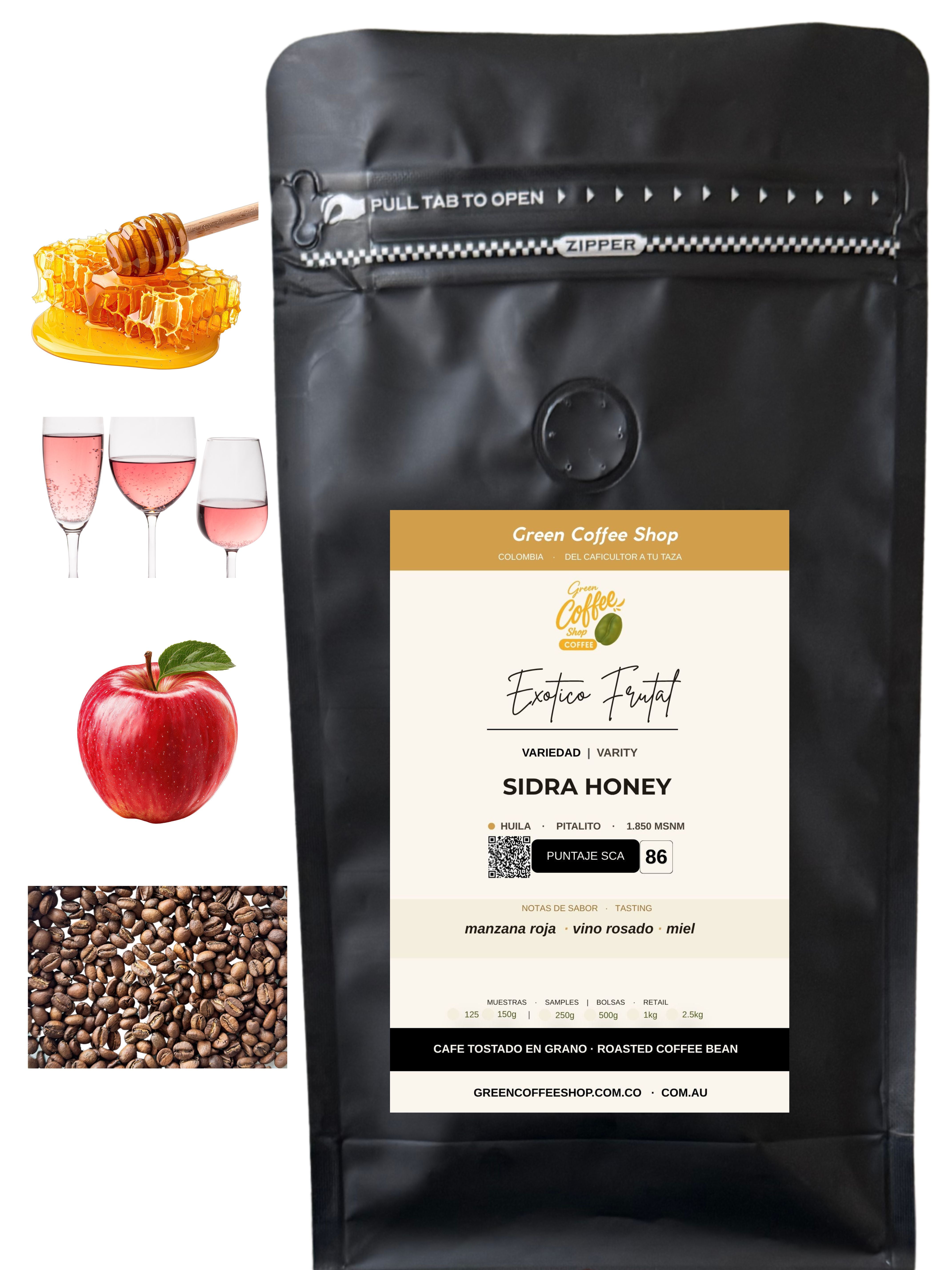 Café Sidra Honey - Tostado de Especialidad - Huila, Colombia