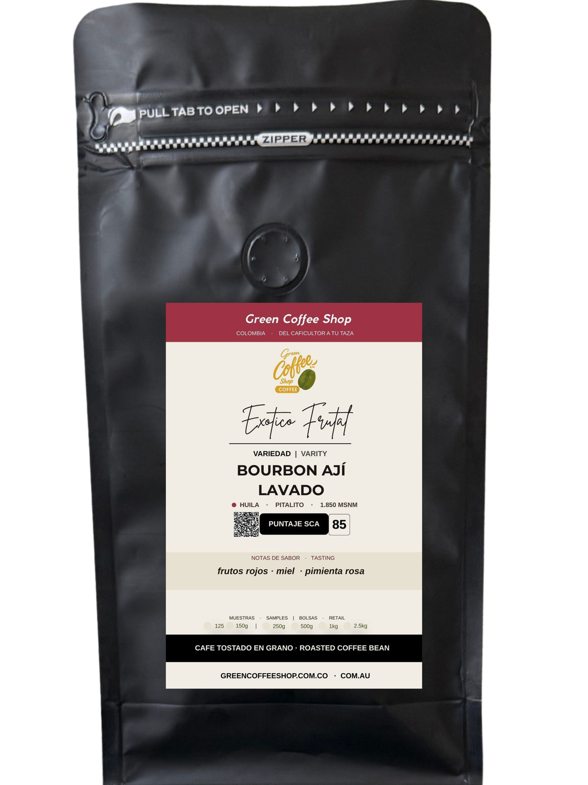 Café Bourbon Ají - Tostado de Especialidad - Huila, Colombia