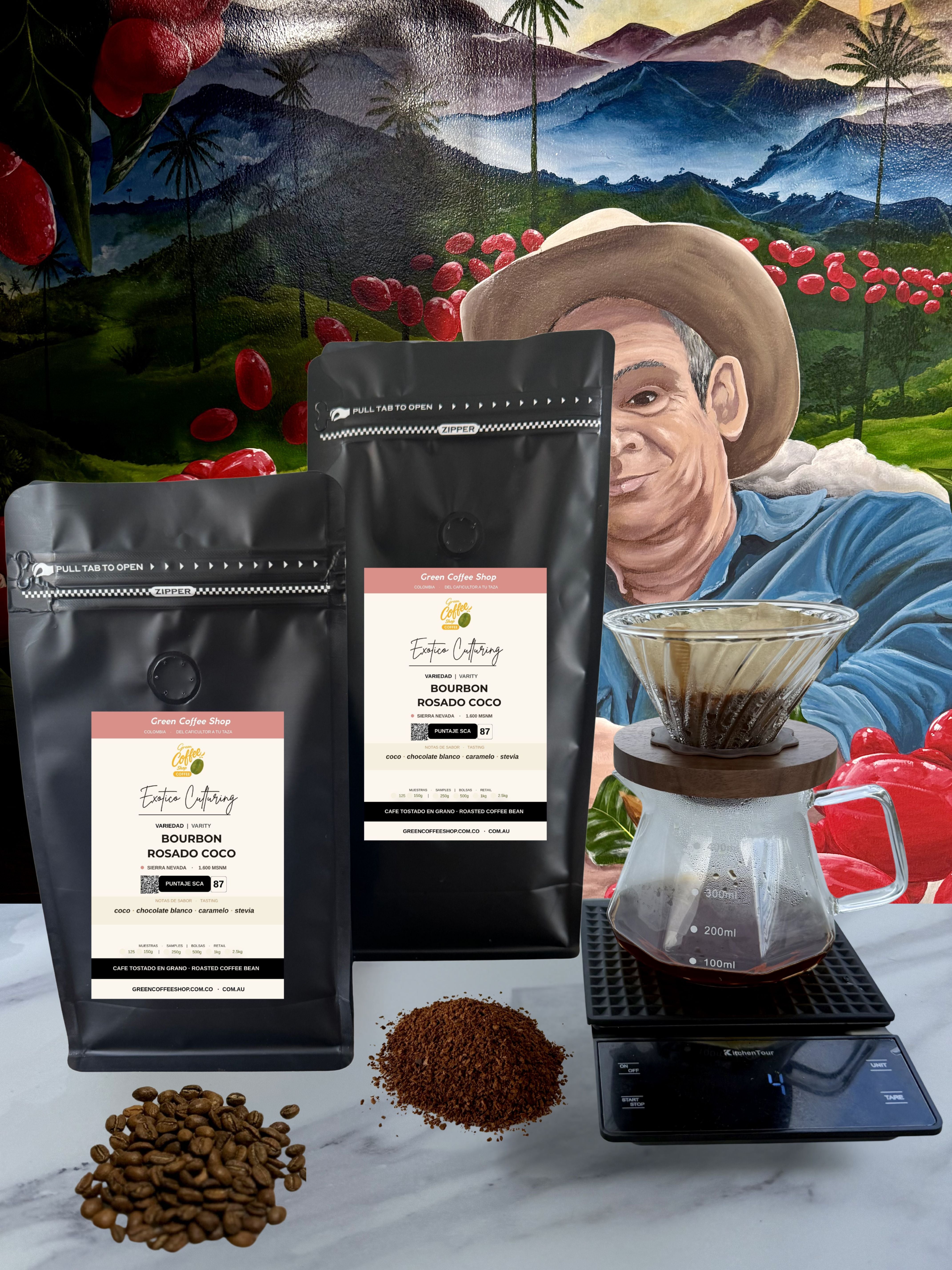 Café Bourbon Rosado Coco Culturing - Tostado de Especialidad - Sierra Nevada, Colombia