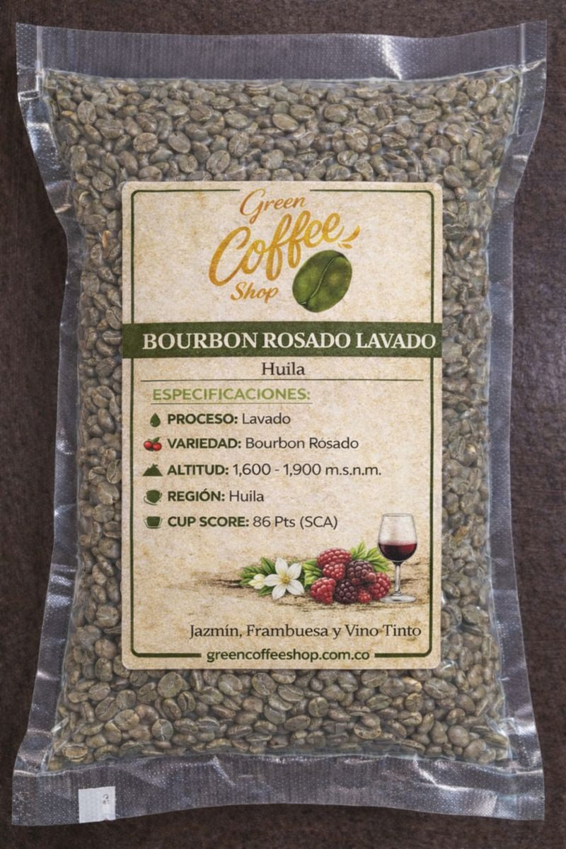 Bourbon Rosado Lavado - Huila - Microlote Exótico - Para Tostar