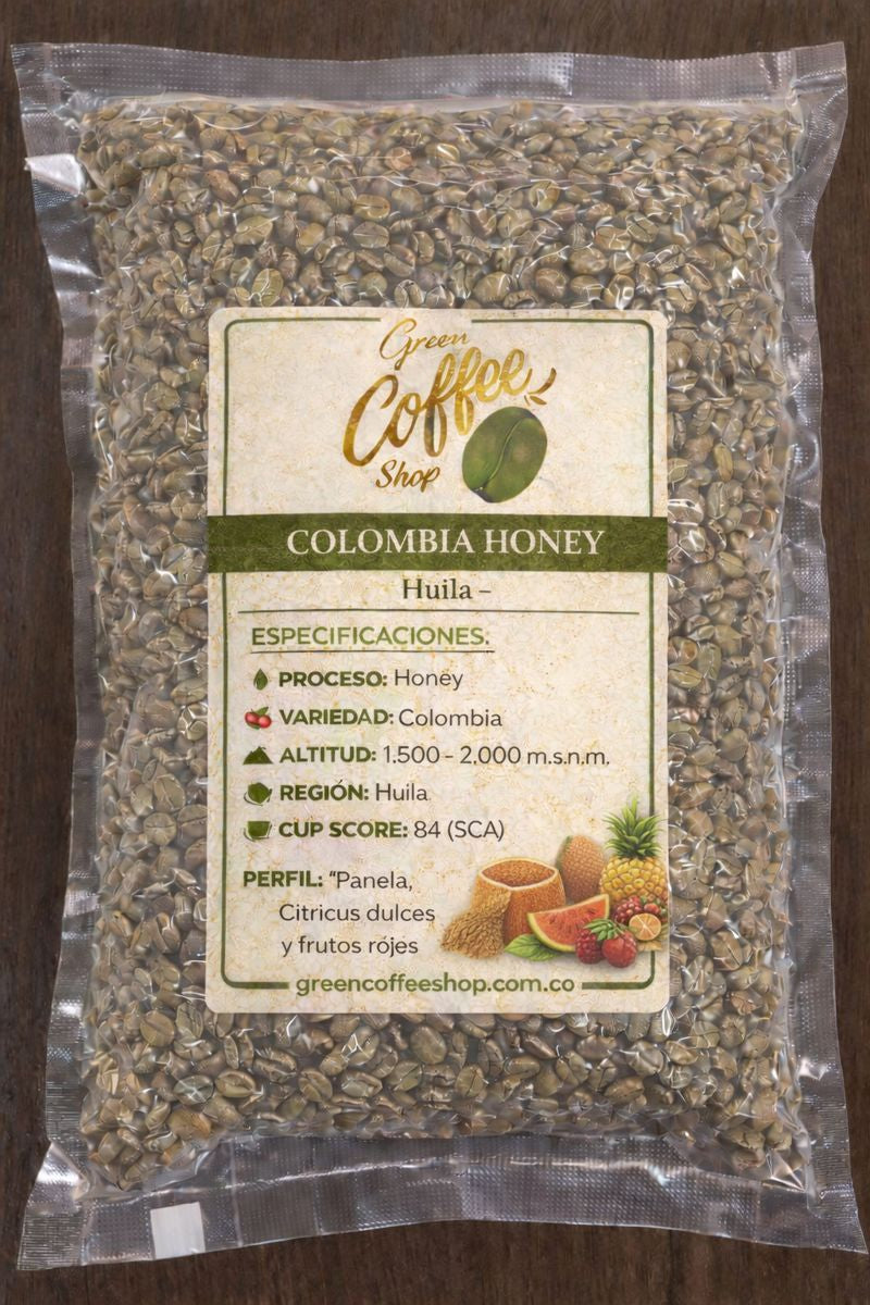 Colombia Honey - Café Verde Sin Tostar - Huila - Comercial Premium - Para Tostar