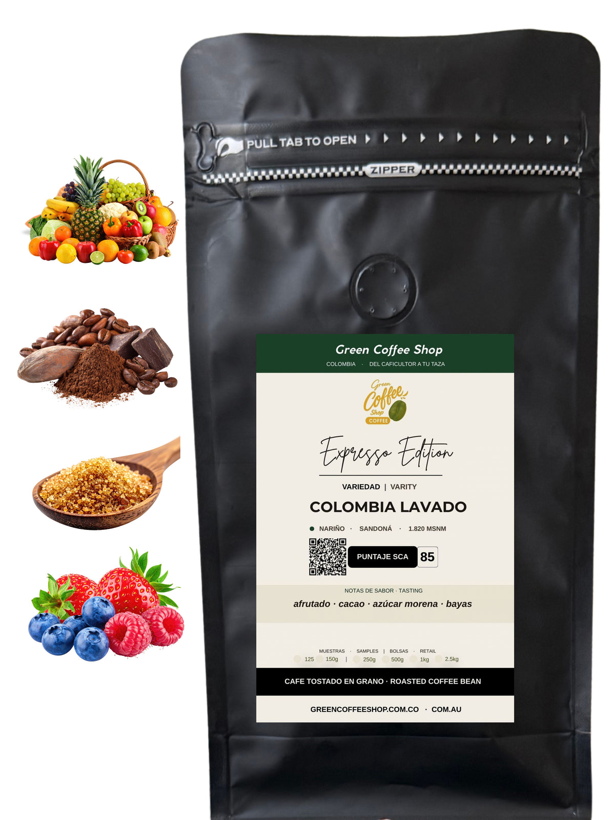 Café Variedad Colombia Lavado · Sandoná, Nariño · Perfil Espresso