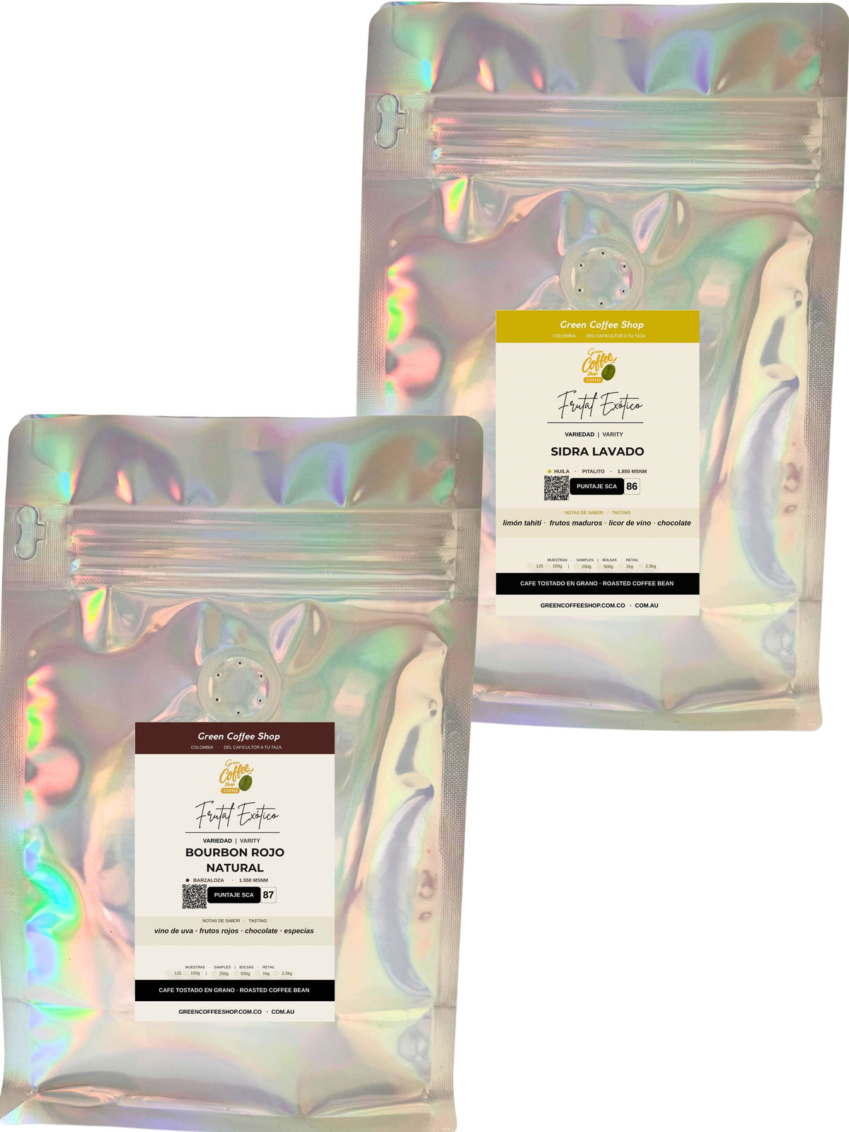 Kit Café Bourbon Rojo y Sidra · Frutal · 2×150g