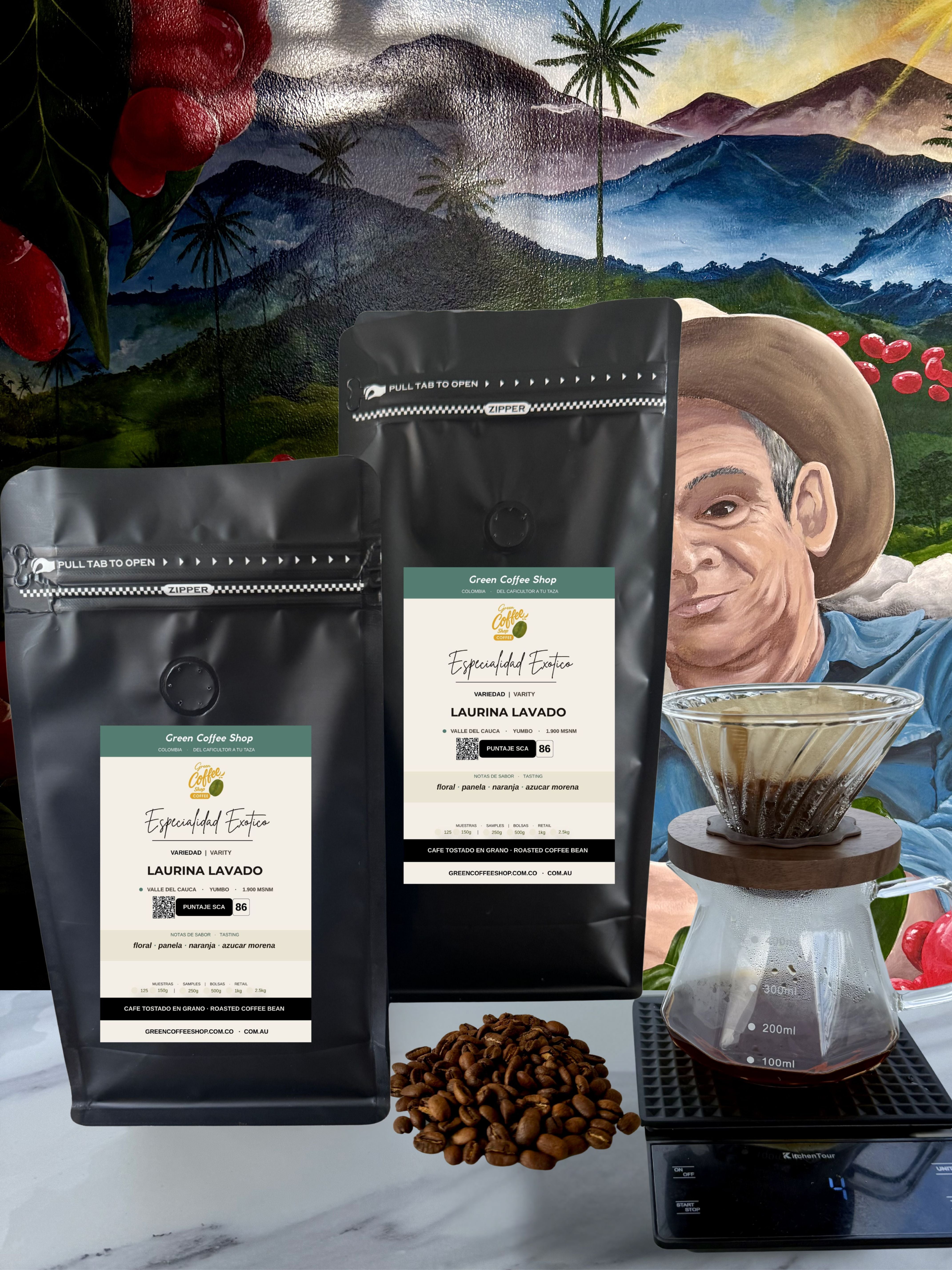 Café Laurina Lavado - Tostado de Especialidad, Colombia
