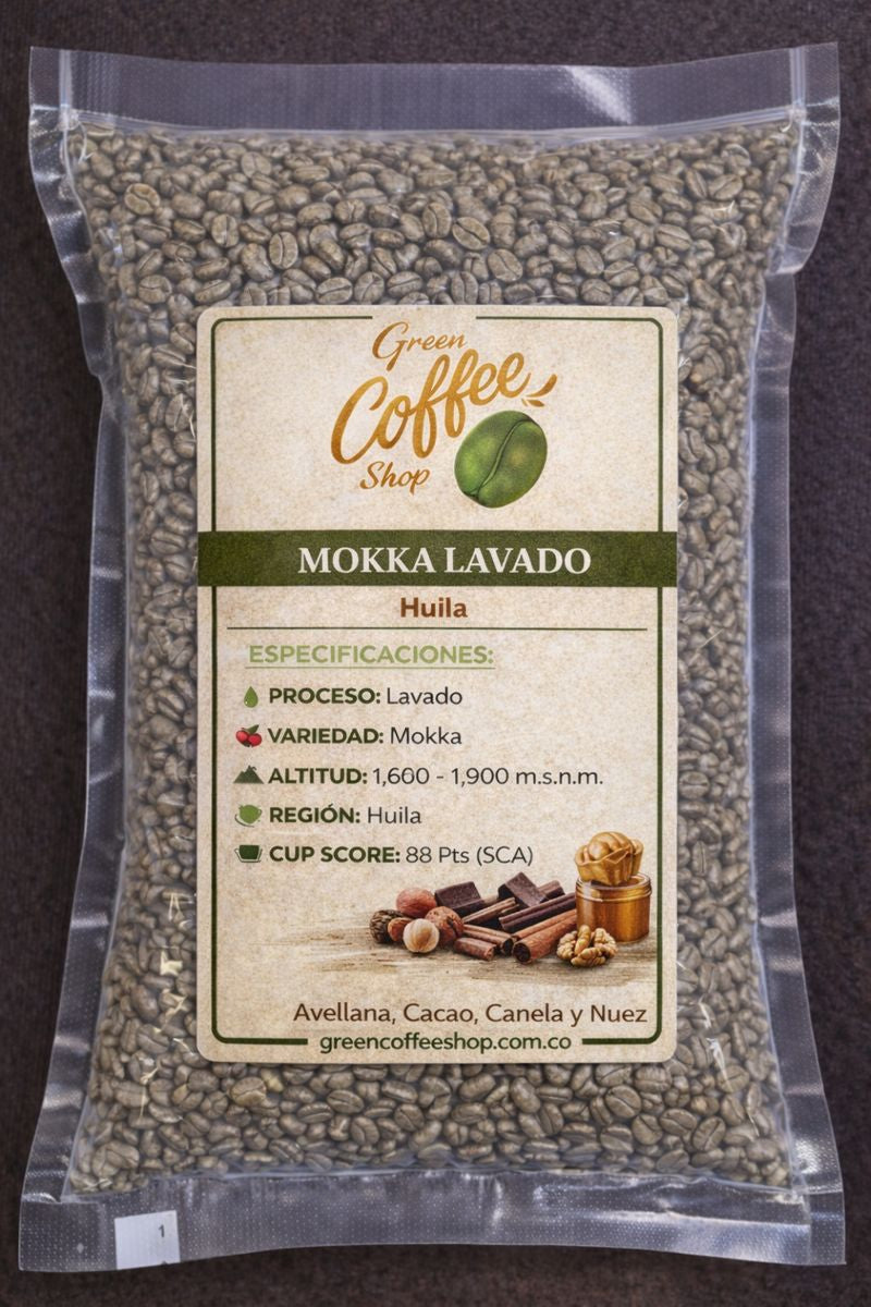 Mokka Lavado - Huila - Microlote Exótico - Para Tostar