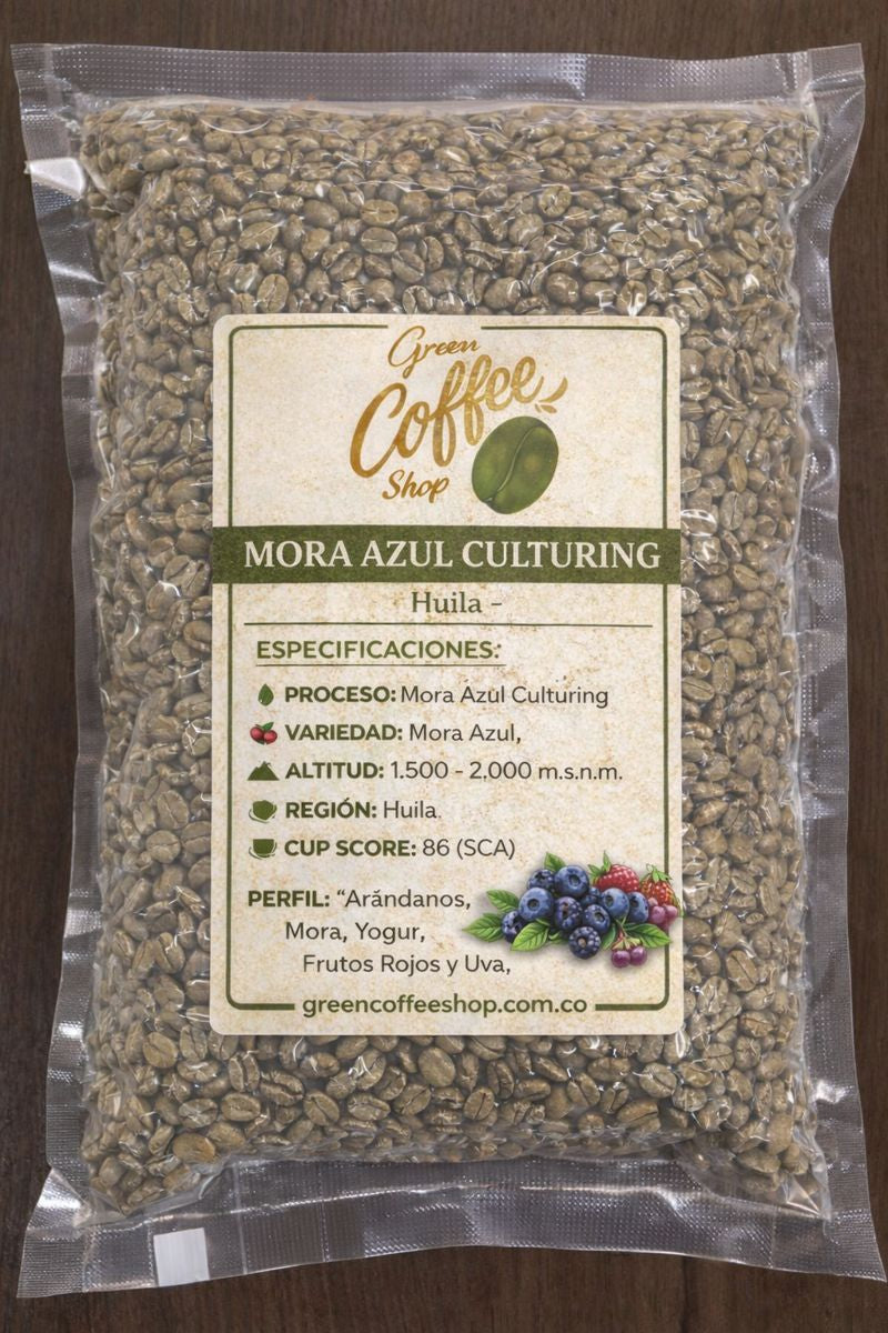 Mora Azul Culturing - Café Verde Sin Tostar - Huila - Co-fermentado Experimental - Para Tostar