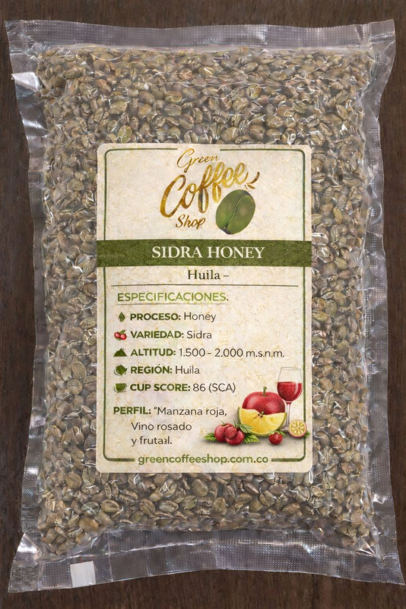 Sidra Honey - Café Verde Sin Tostar - Huila - Microlote Exótico - Para Tostar