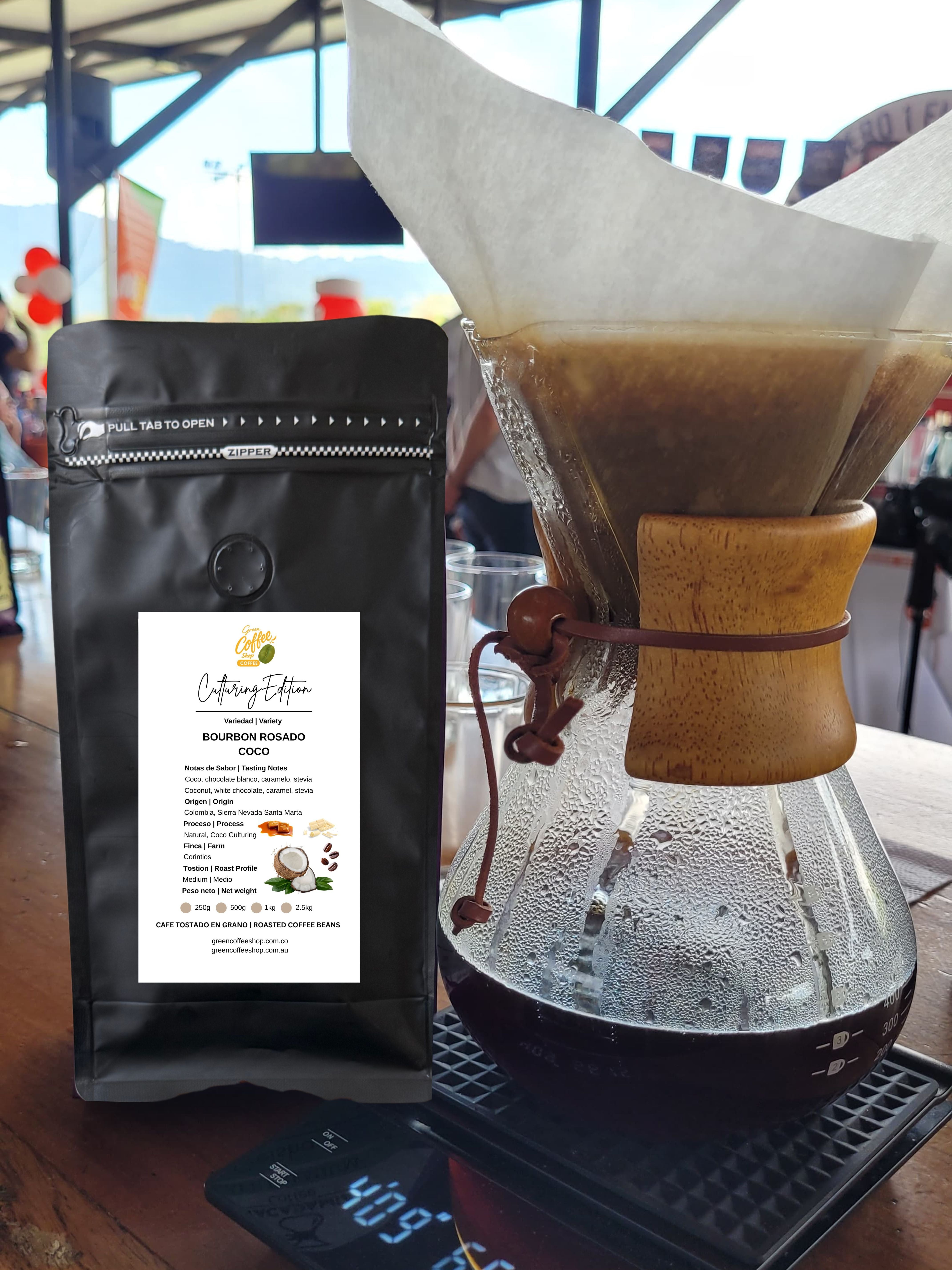 Café Bourbon Rosado Coco Culturing - Tostado de Especialidad - Sierra Nevada, Colombia
