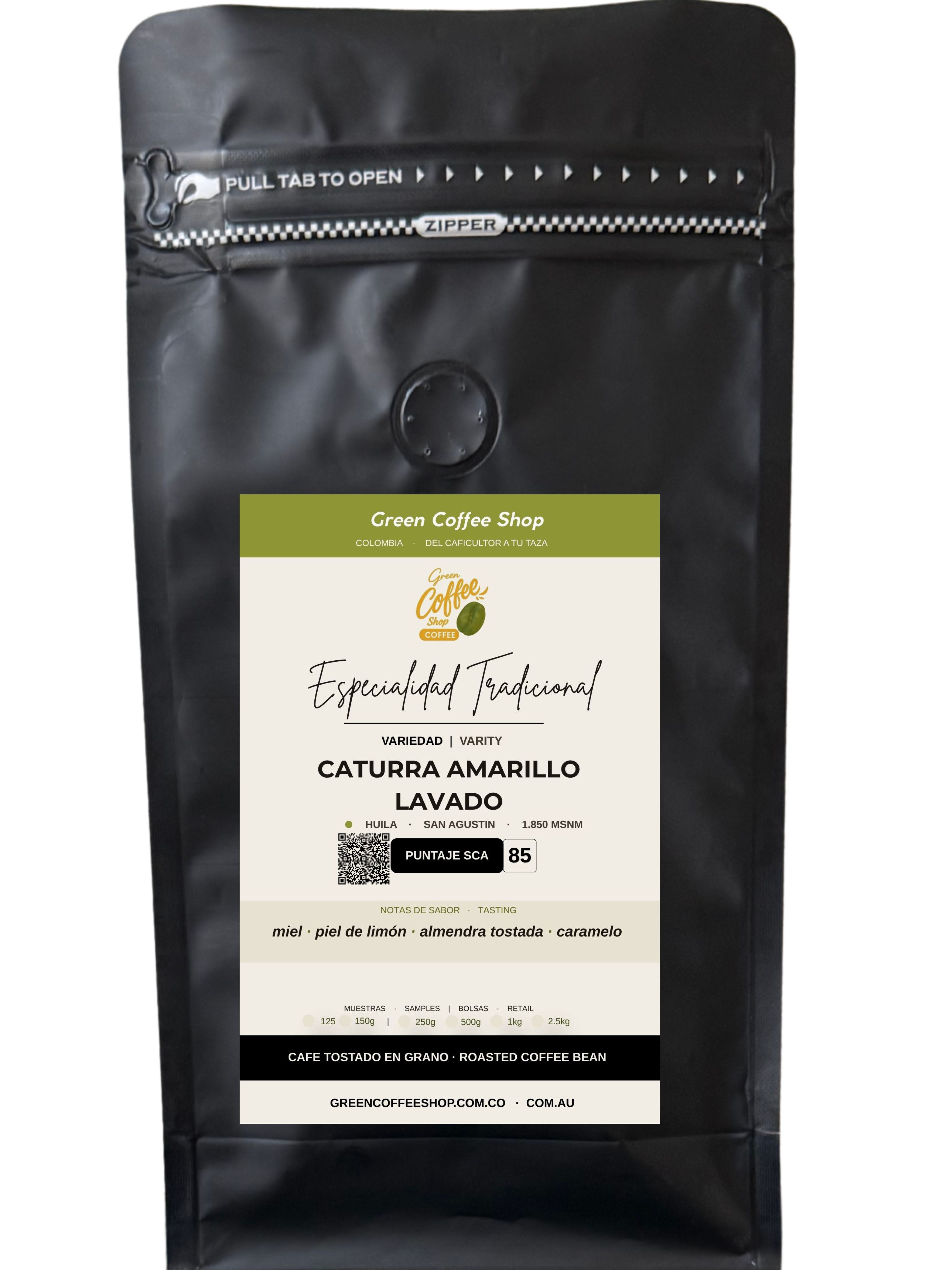 Café Caturra Amarillo Lavado - Especialidad Tradicional (Huila) | Miel y Caramelo