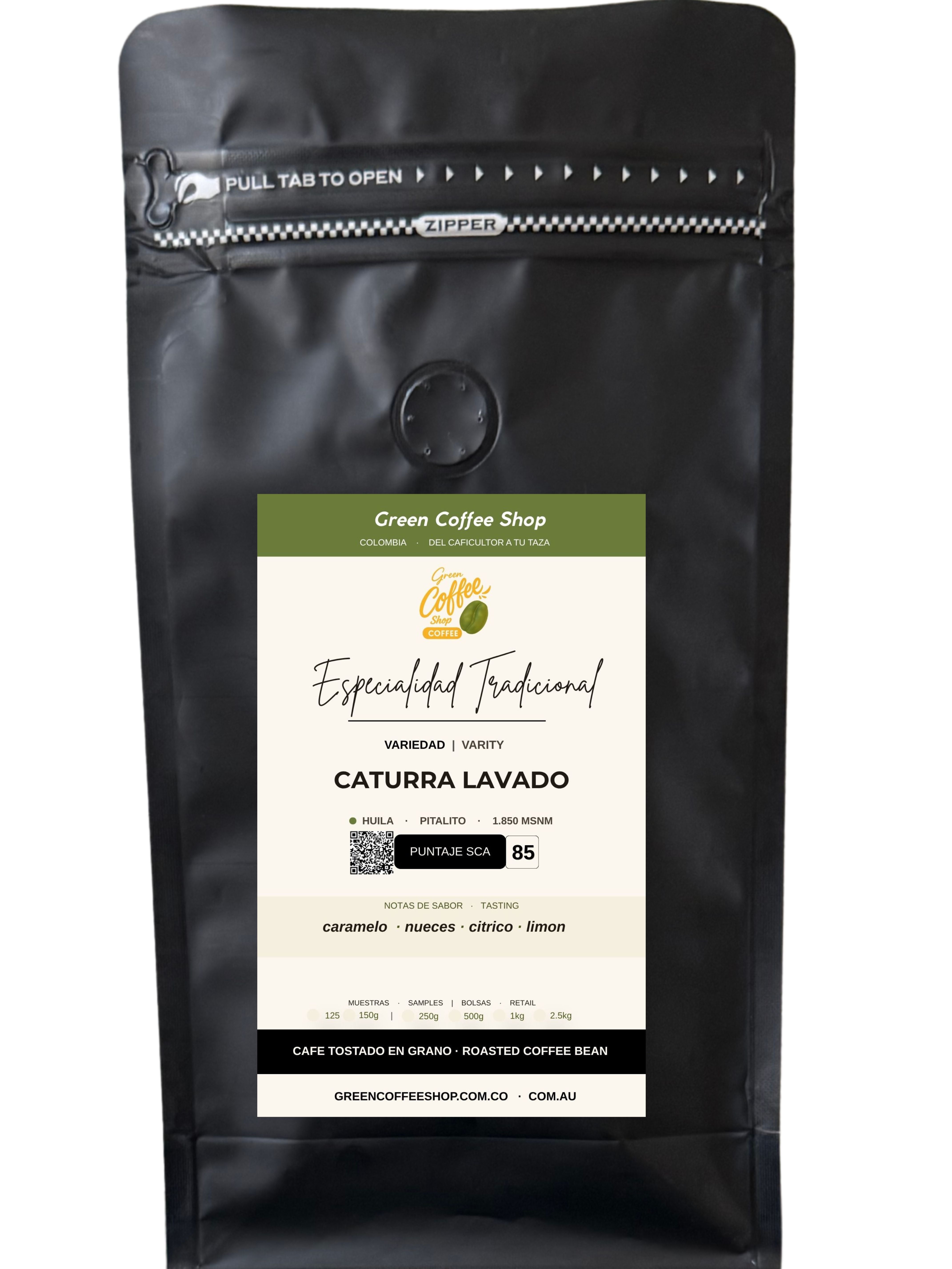 Café Caturra Lavado - Tostado de Especialidad - Huila, Colombia