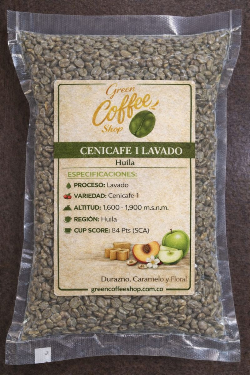 Cenicafé 1 Lavado - Huila - Comercial Premium - Para Tostar