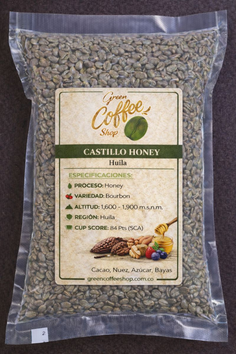 Castillo Honey - Café Verde Sin Tostar - Huila - Comercial Premium - Para Tostar