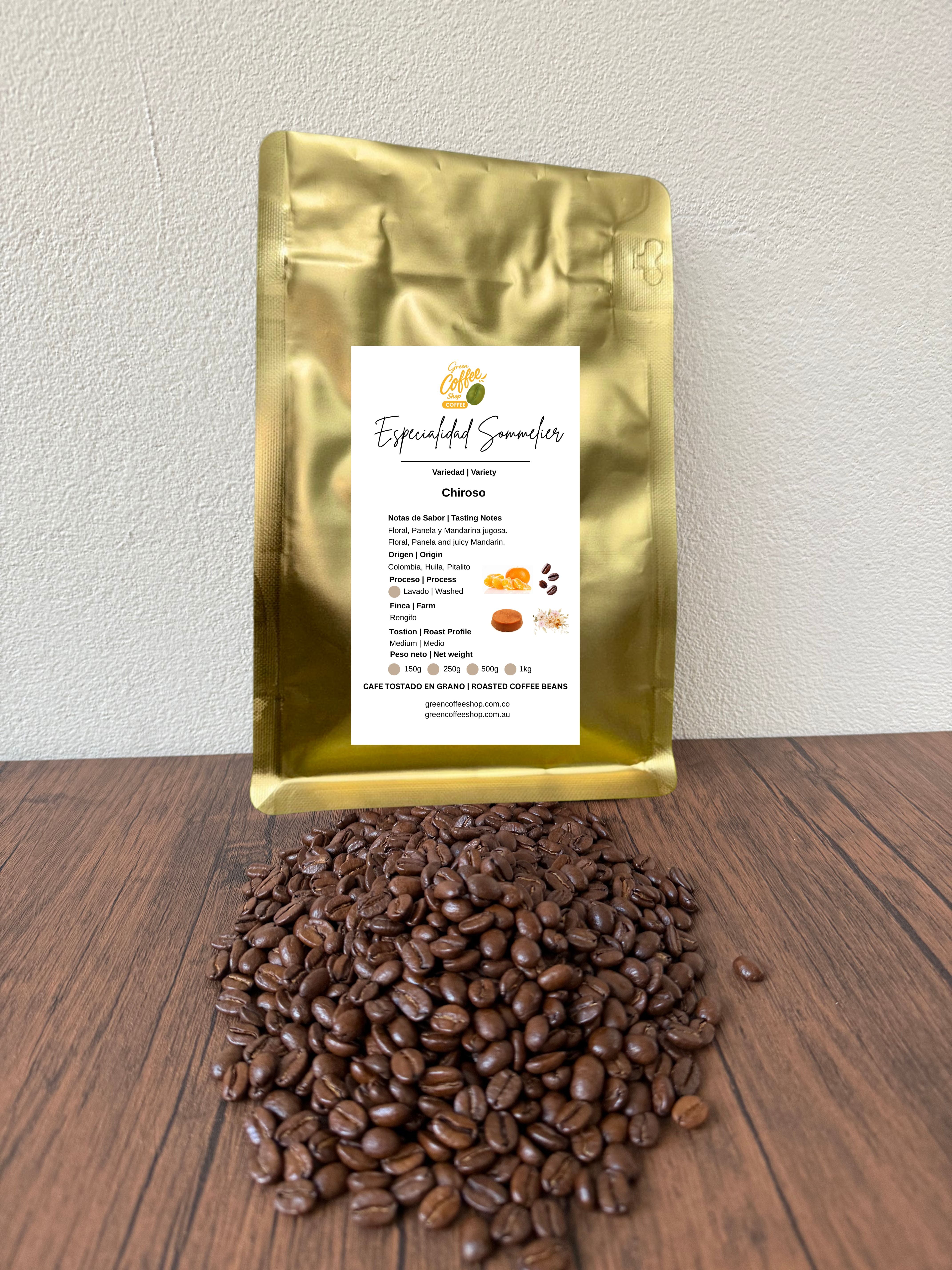 Café Chiroso Lavado - Tostado de Especialidad - Huila, Colombia