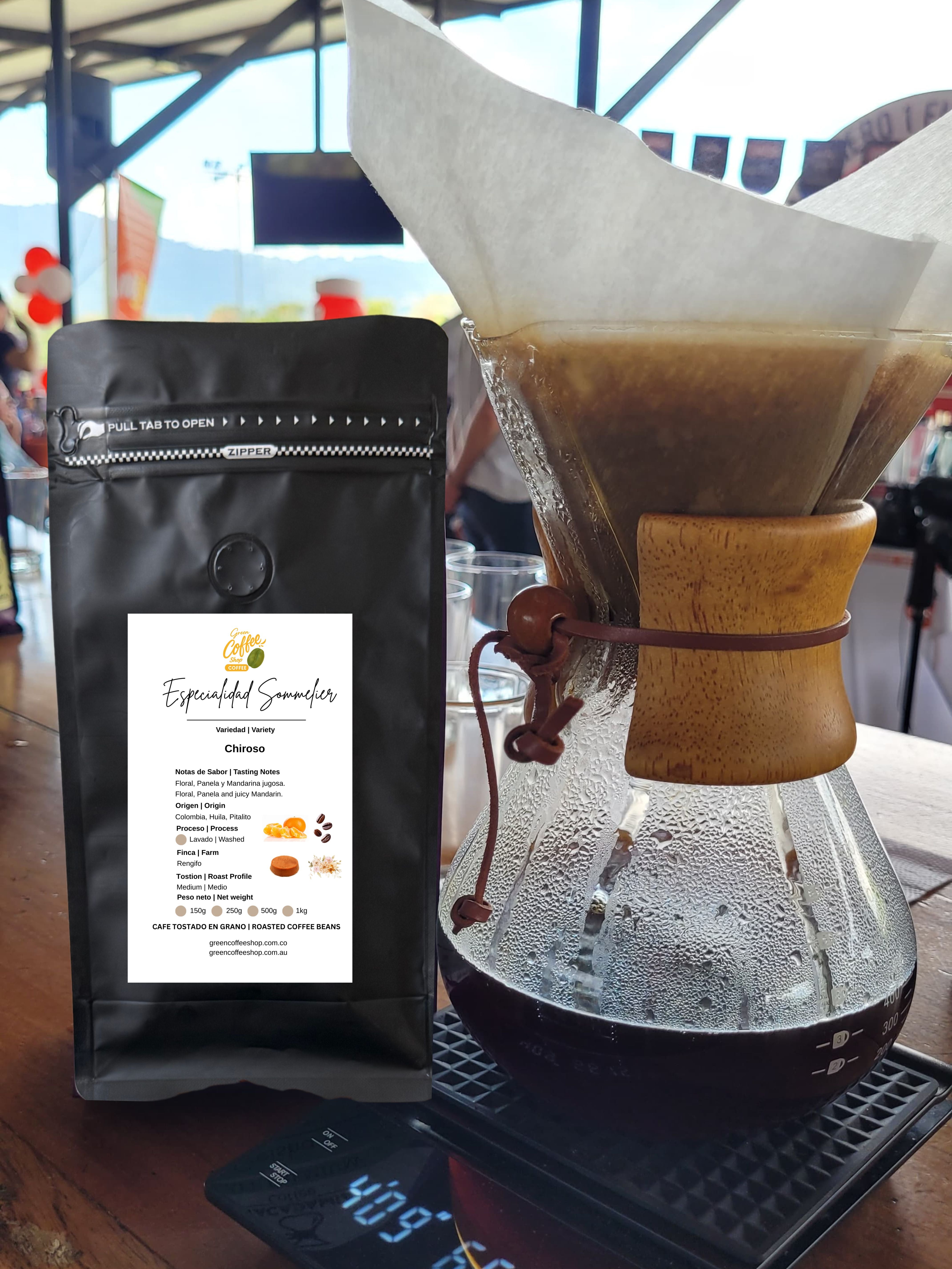 Café Chiroso Lavado - Tostado de Especialidad - Huila, Colombia