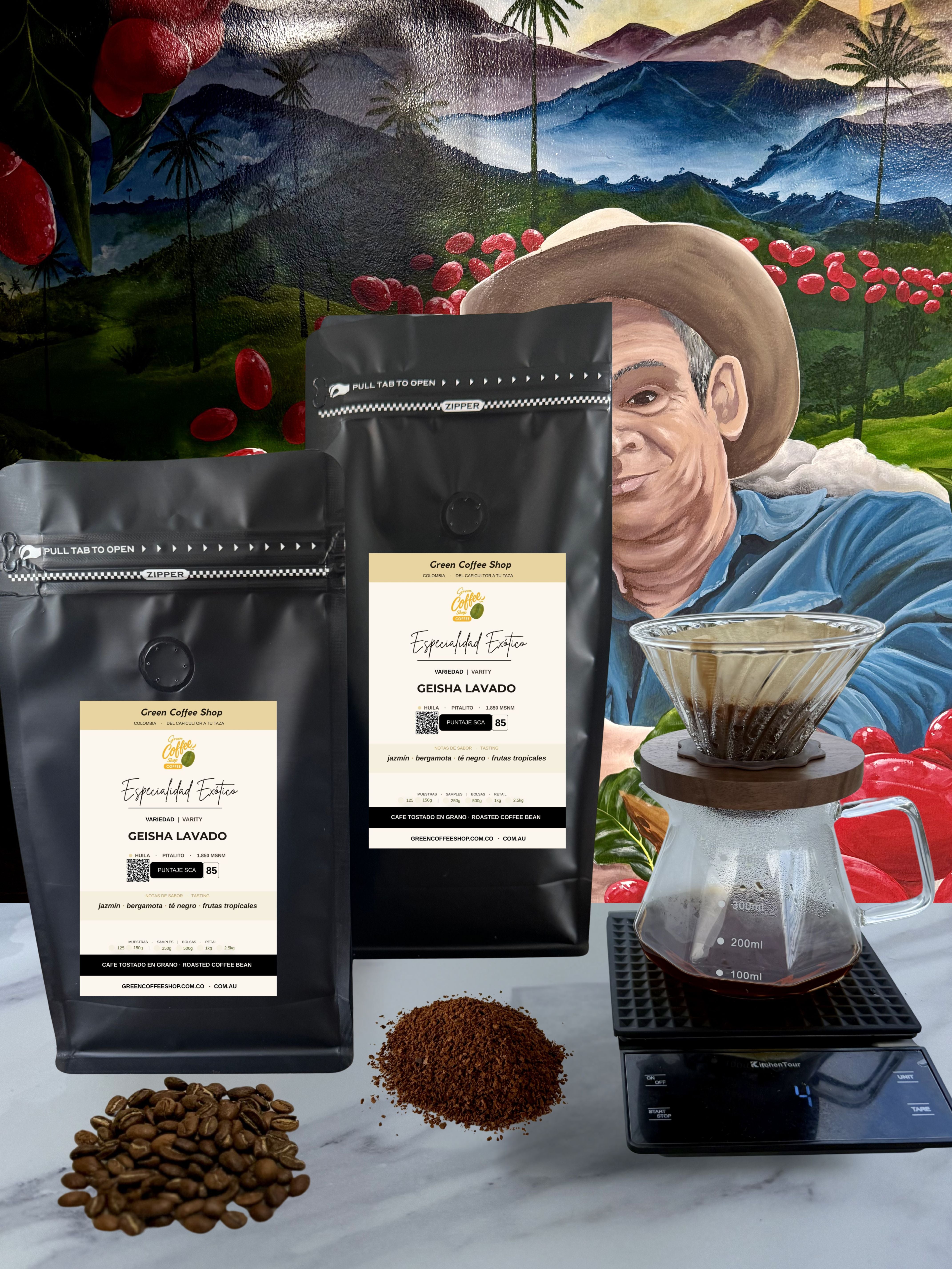 Café Geisha Lavado - Tostado de Especialidad - Huila, Colombia