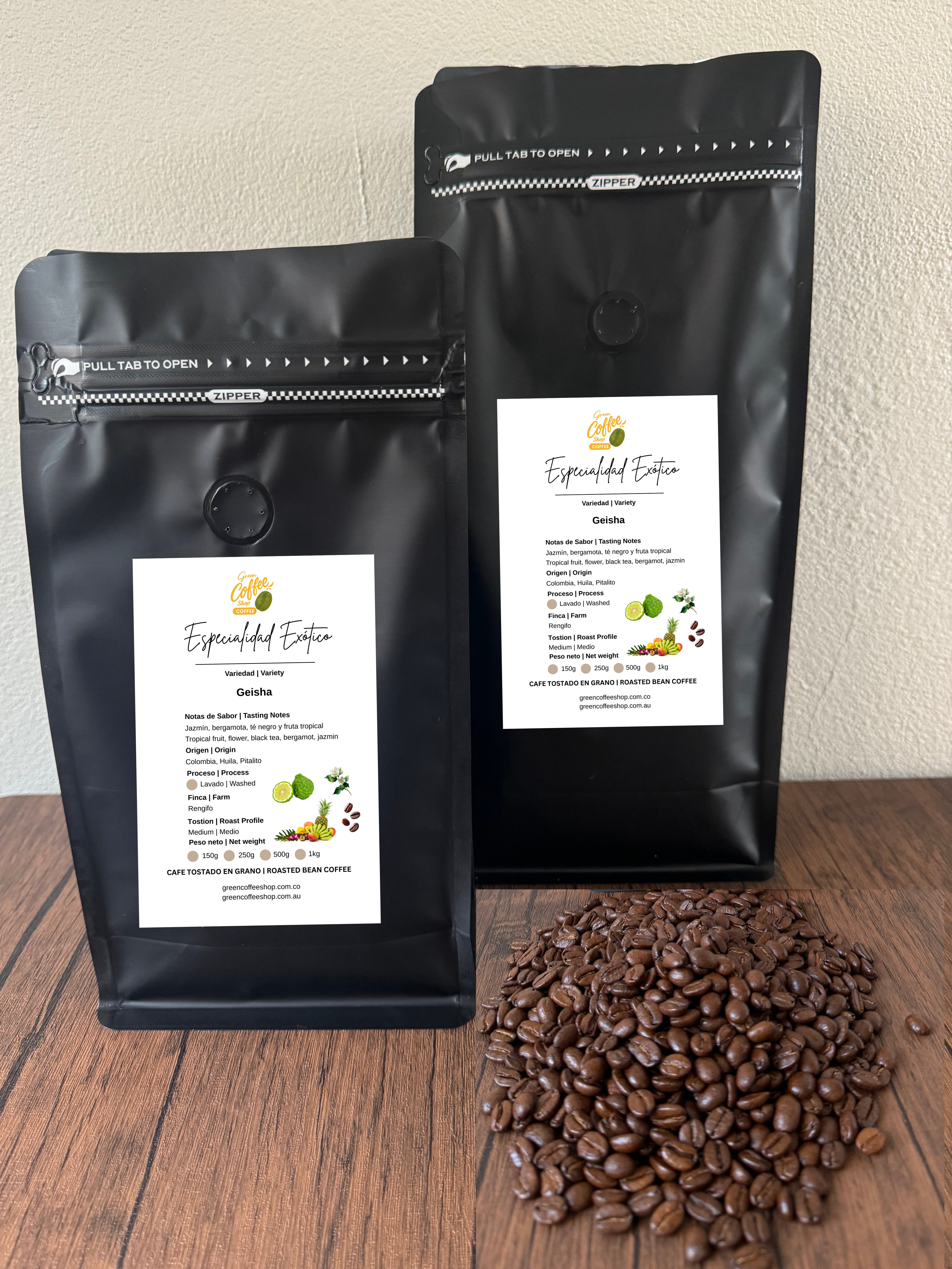 Café Geisha Lavado - Tostado de Especialidad - Huila, Colombia